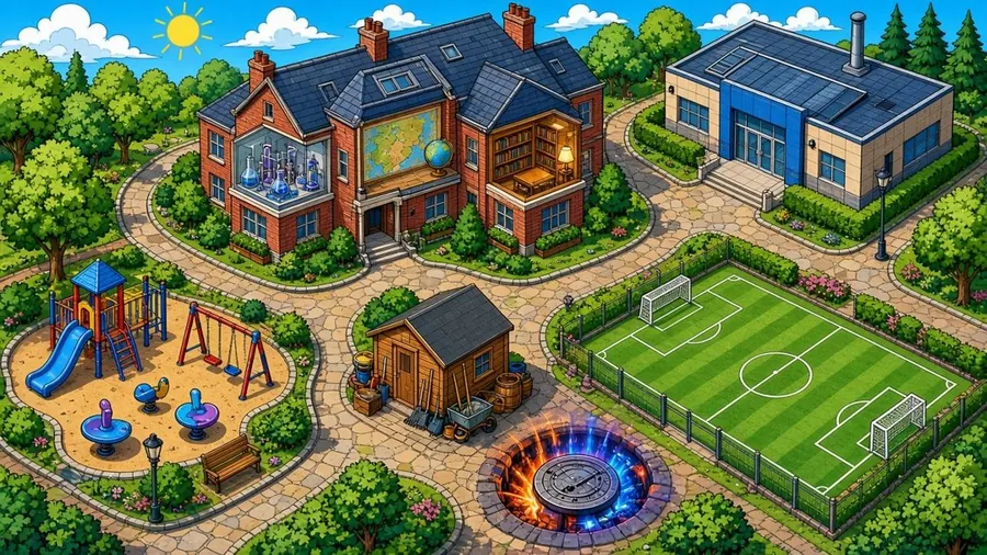 The Kinetic Kids game map illustration